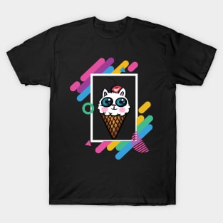 Kitty Cone Geometric Frame T-Shirt